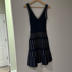 Sandro Jasm metallic knitted dress